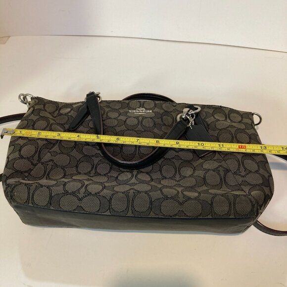 Coach New York Signature Monogram Kelsey Small Shoulder Purse Satchel Bag - Picture 8 of 10